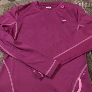 Long sleeve fila sport top